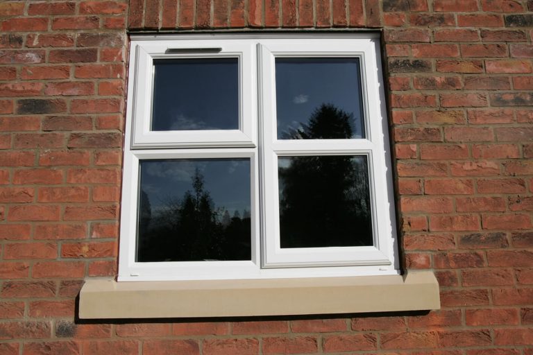 White Eurocell casement window