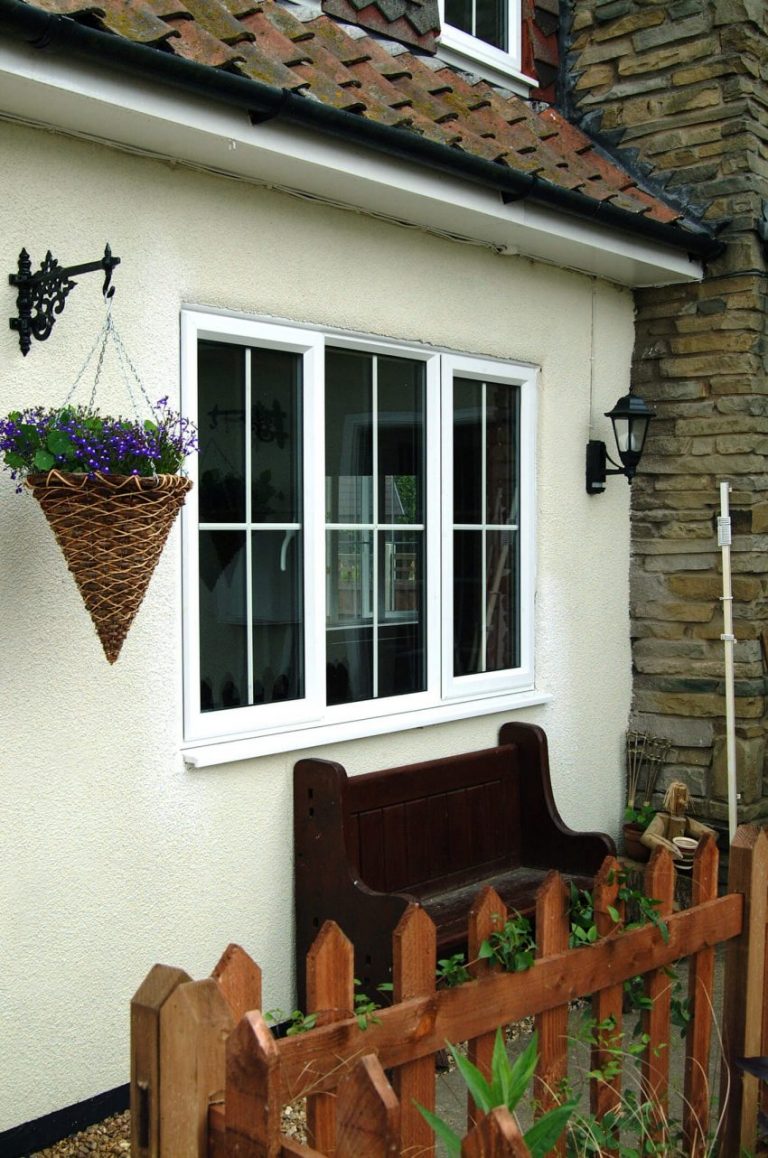 White Eurocell casement window