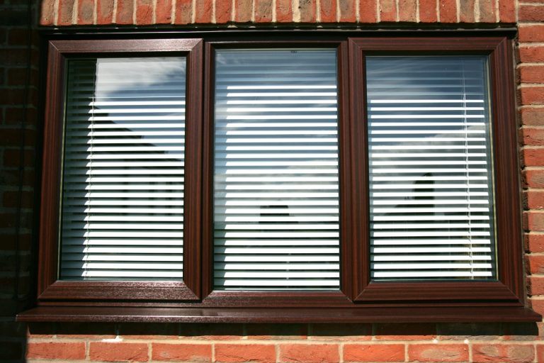 Brown Eurocell casement window