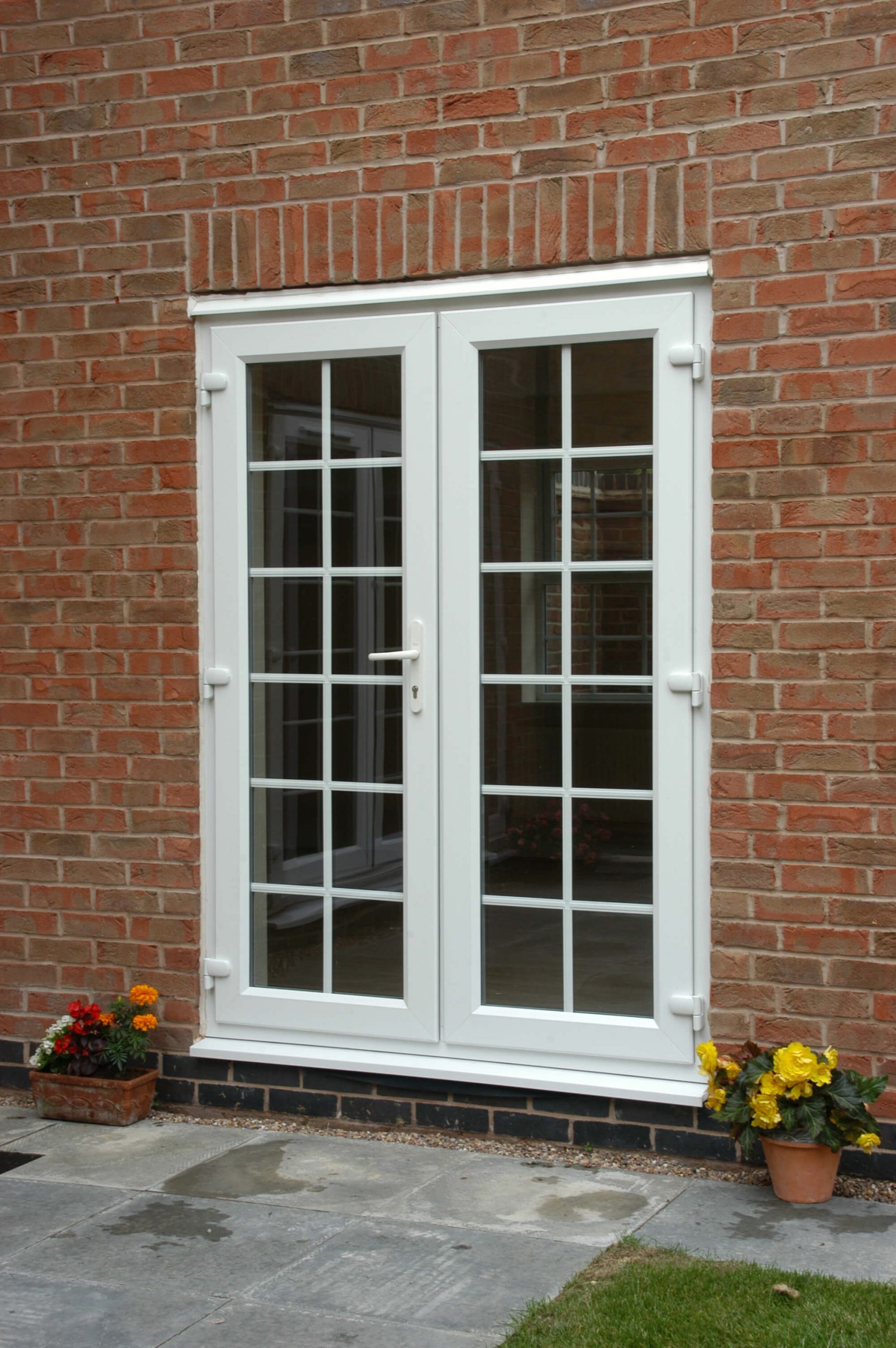 White Eurocell uPVC french door