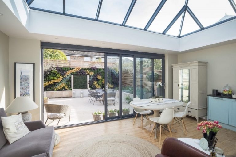 grey sliding doors