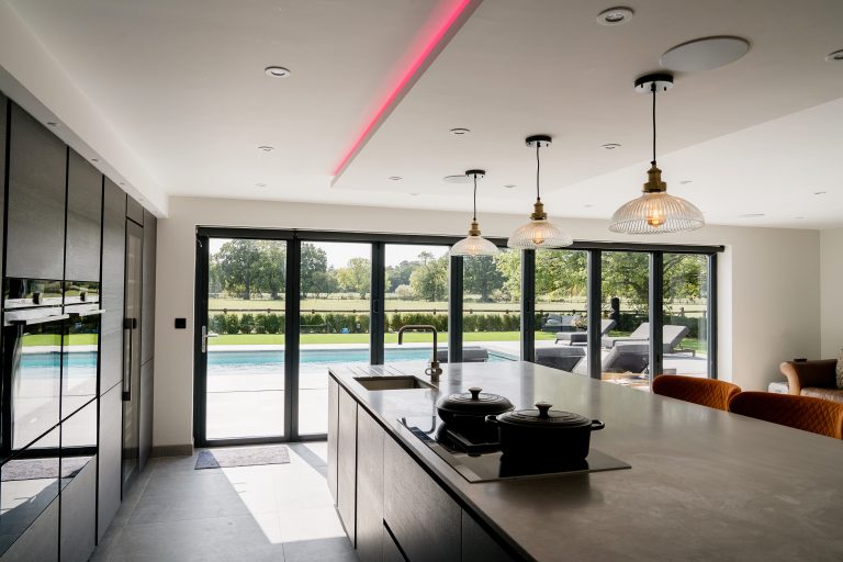 Kitchen extension from inside.