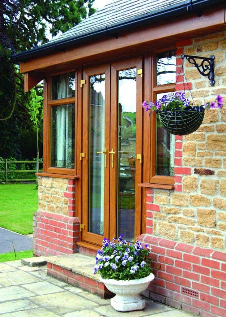 Eurocell Brown uPVC French Door